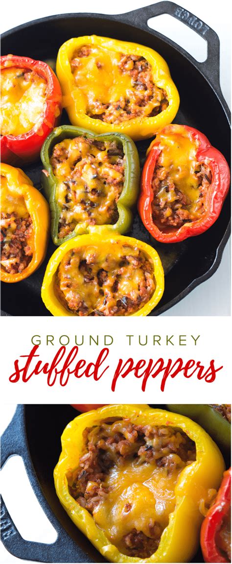 Ground Turkey Stuffed Peppers (Gluten Free + Healthy ...