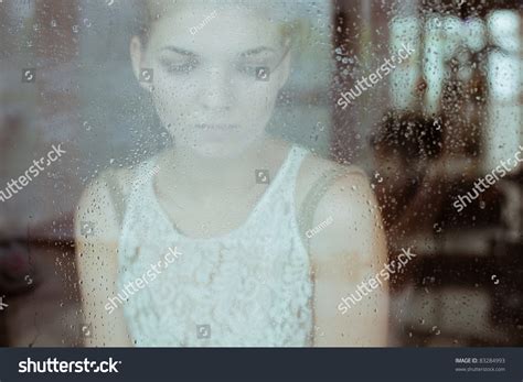 Attractive Sad Girl Standing Window Watching库存照片83284993 Shutterstock