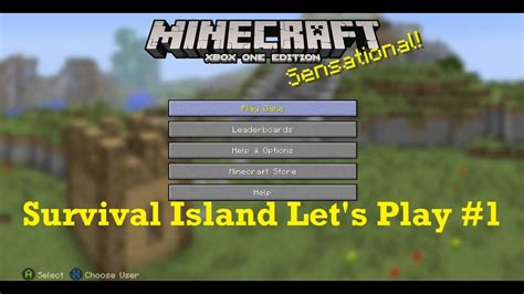 Survival Island Day One Minecraft On The Xbox One Youtube