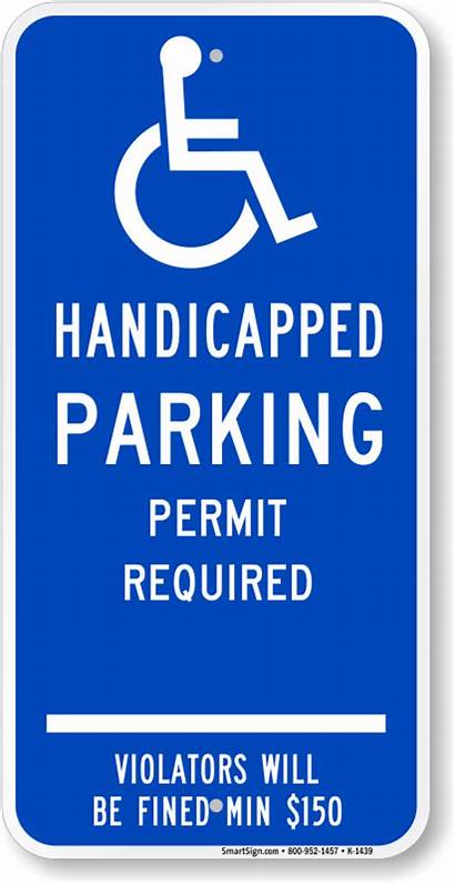 Parking Ada Permit Handicapped 1439 Myparkingsign