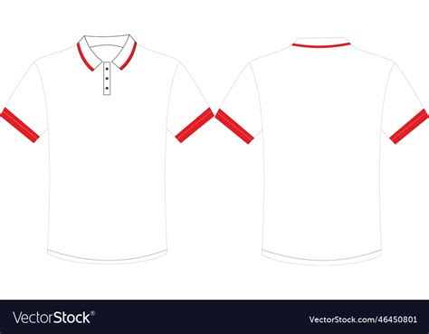 Polo Shirt Template T Shirt Templates Design Vector Image