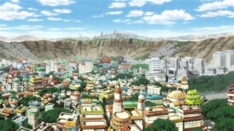 The Hidden Leaf Village Naruto World Map Naruto Shuppuden Anime Scenery