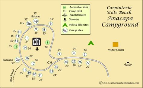 Carpinteria State Beach Campground Map