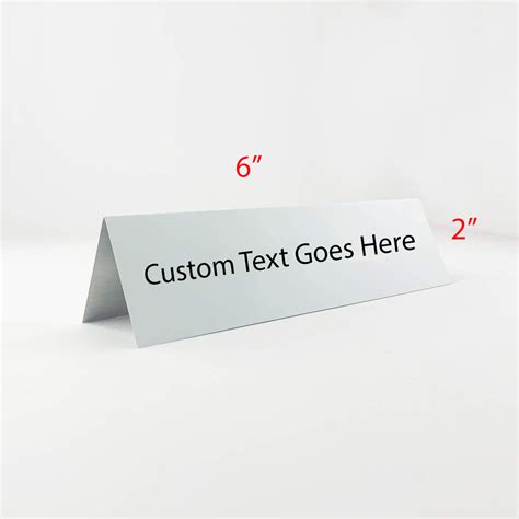 Custom Printed Metal Table Top Signs Tent Style 6x2