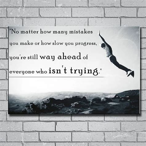 Y049 Keep Trying Motivational Inspirtational Quotes 14x21 24x36 27x40 Inch Art Silk Poster Print