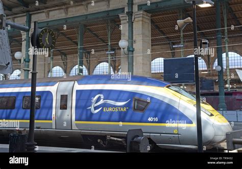 Eurostar Train In North Railway Station Paris France Stock Photo Alamy