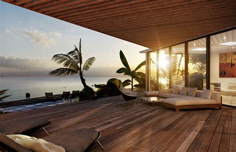 Centre modern furniture around a cubic rug. Modern Beach House Design | Comelite Architecture ...