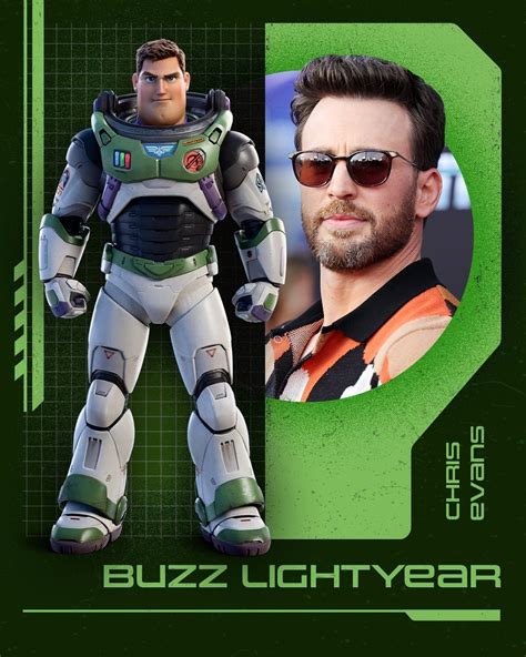 Chris Evans As Buzz Lightyear In Lightyear Character Poster 2022