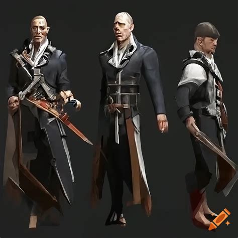 Detailed Dishonored Concept Art Of A Guard On Craiyon