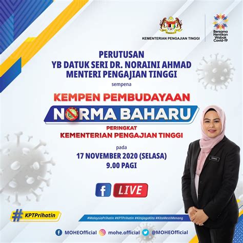 You can download 30.7kb download and use kementerian pengajian tinggi malaysia. Kempen Pembudayaan Norma Baharu Peringkat Kementerian ...