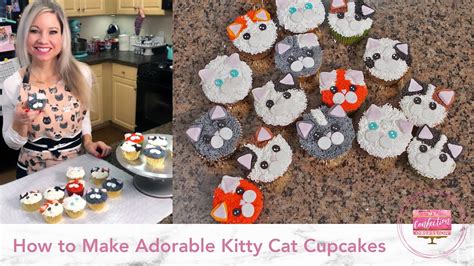 how to make adorable kitten cupcakes youtube
