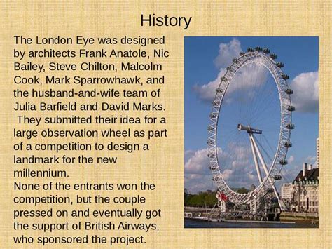 Презентация London Eye скачать бесплатно