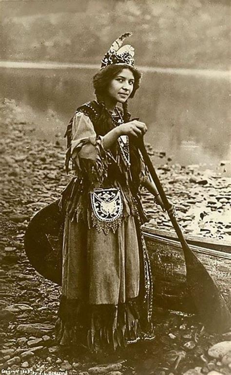 1908 Native American Woman From The Canoe To The Clothes To Her Look