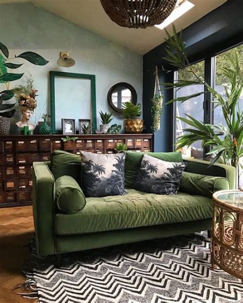 Dirtbin Designs Colour Inspiration Tan And Green Eclectic Living Room
