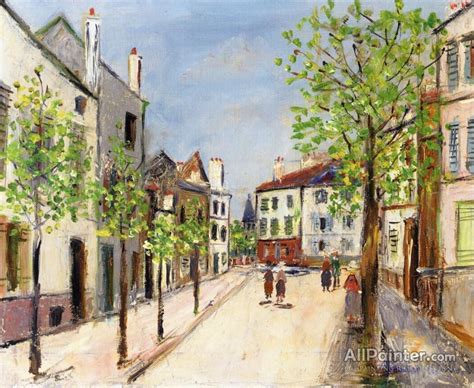 Maurice Utrillo Rue De Pontoise Oil Painting Reproductions For Sale