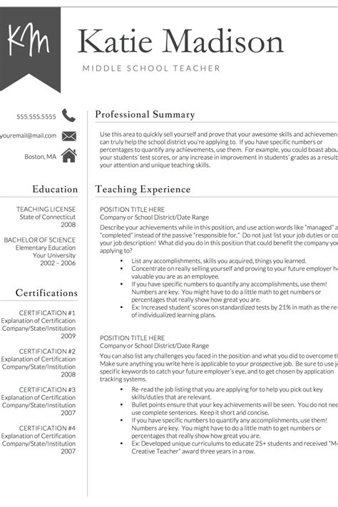 Resume Templates For Educators Resumegh