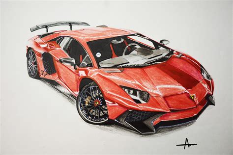 Lamborghini Aventador Sv Click The Link For More Sketch Drawings For