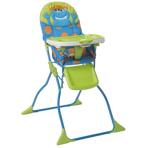 Cosco Simple Fold Deluxe High Chair With 3 Position Tray Monster Syd