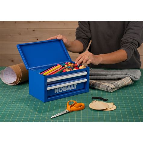 Kobalt Mini 1083 In Friction 2 Drawer Blue Steel Tool Box In The
