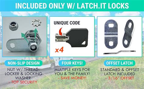 Latchit 78” Rv Storage Locks 2 Pack Rv Compartment Locks Utility