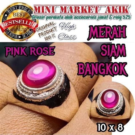 Jual Batu Merah Delima Merah Siam Rose Siem Bangkok Di Lapak Mini