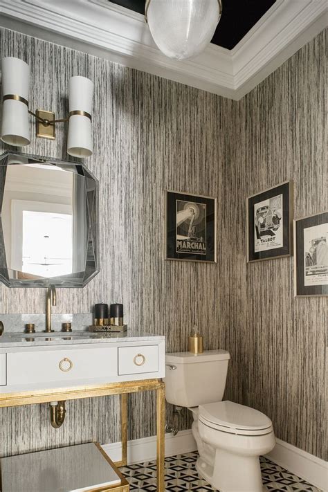 Wallpaper Bathroom Design Powder Room Wallpaper Modern Powder Room