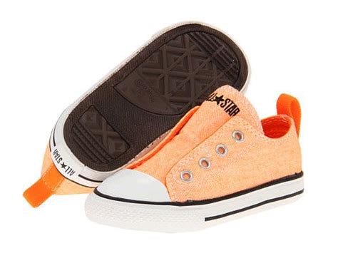 Is it possible that i'm the first to document this? Converse Kids Chuck Taylor® All Star® Neon Simple Slip-On Ox (Infant/Toddler) Neon Orange ...