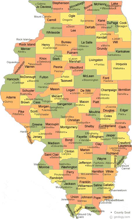 This is a list of all municipalities considered to be cities in minnesota. Illinois County Map