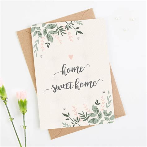 The design and style of your wedding invitation cards require your special attention, after all the wedding card will give the first glimpse of your whimsical. home sweet home card botanical blush by norma&dorothy ...