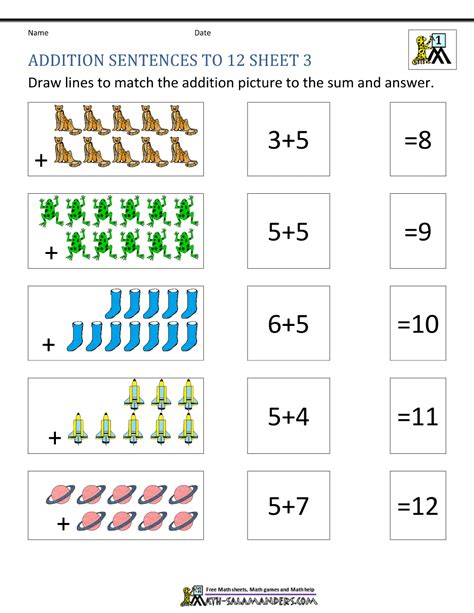 Free Printable Addition Worksheets For Grade 1 Printable Templates By