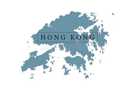 Hong Kong Map Stock Vector Illustration Stock Illustration
