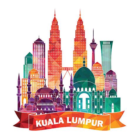 Kuala Lumpur Cityscape Vector Illustrations Royalty Free Vector