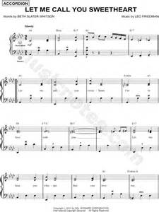 Leo Friedman Let Me Call You Sweetheart Sheet Music In Ab Major Download And Print Sku