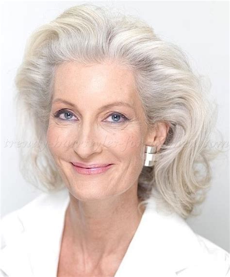 Medium length grey hair styles. hair style mid length gray hair | Medium length hair ...