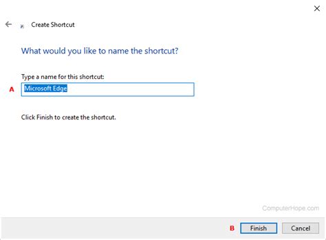How To Create A Microsoft Edge Desktop Shortcut