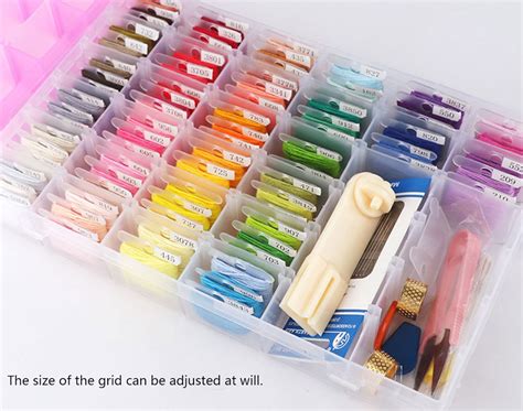 Embroidery Floss Organizer Box With 36 Adjustable Compartments Etsy