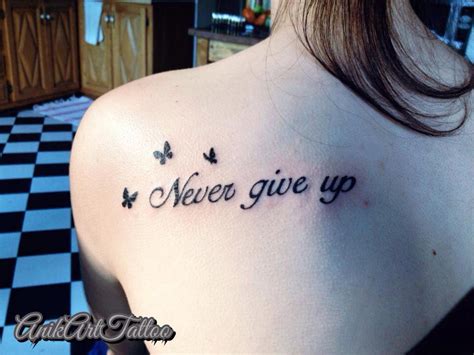 Tattoofilter is a tattoo community, tattoo gallery and international tattoo artist, studio and event directory. never give up tattoo by AnikArtistique on DeviantArt