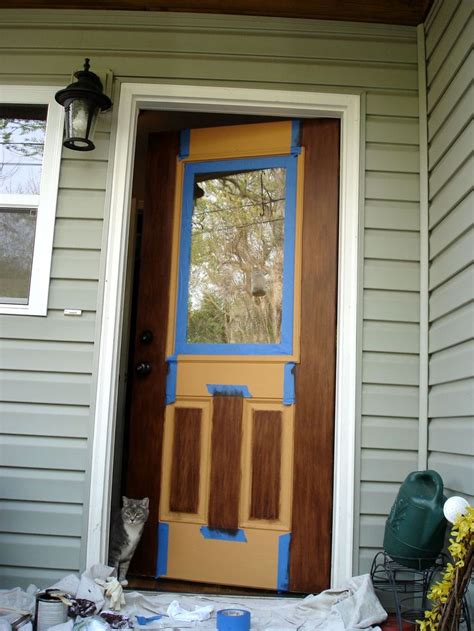 Lightly sand the entire door with sand paper 3. Or, How To Gel Stain An Embossed Fiberglass Door. Remember ...