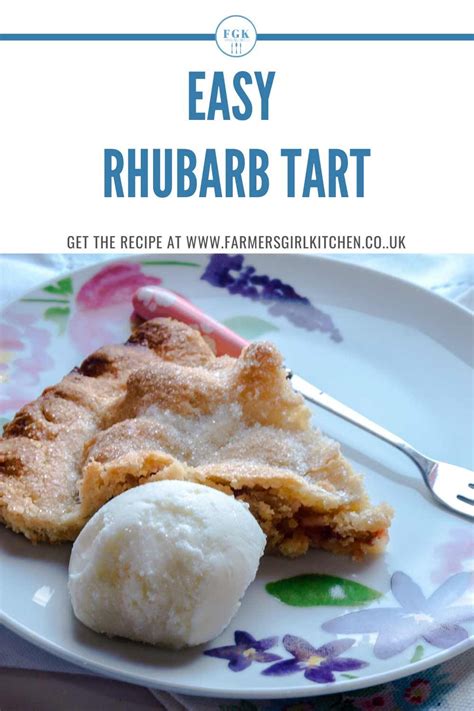 Easy Rhubarb Tart Recipe Rhubarb Recipes Rhubarb Tart Recipes