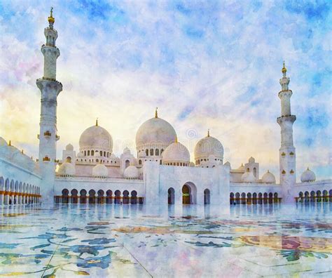 Sheikh Zayed Grand Mosque In Abu Dhabi United Arab Emirates