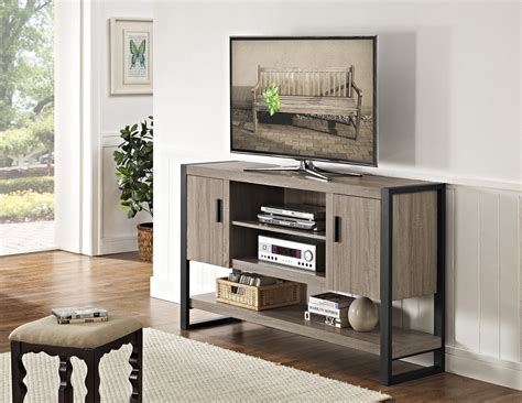 Urban Blend 60 Inch Tv Console Table Buffett Driftwoodblack By