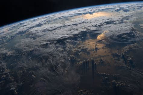 This Photograph A View Of Planet Earth As Dusk Falls Over The