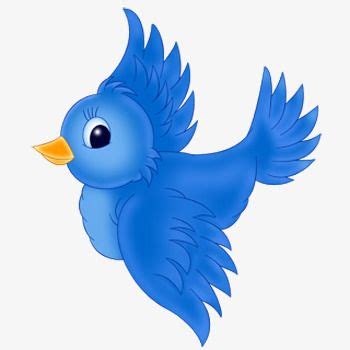 Blue Flying Bird Cartoon Birds Cartoon Clip Art Bird Clipart