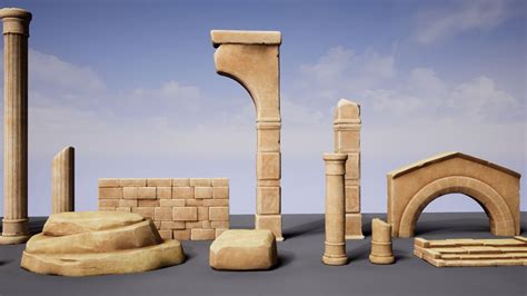 Stylized Ruins In Environments Ue Marketplace