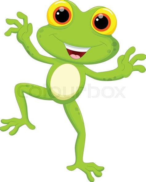 Vector Illustration Of Cute Frog Stock Vector Colourbox