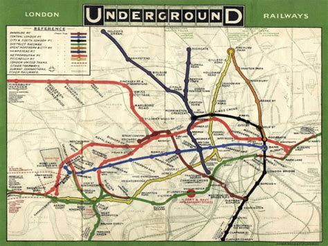 Mapa Do Metrô De Londres Designer Harry Beck 1933 Iara Faria