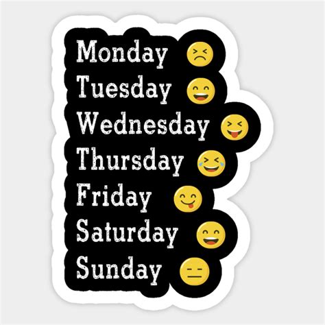 Emoji Emoticons Days Of The Week World Emoji Day Shirt Ts Emoji