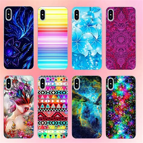 Blue Purple Flower Girls Soft Tpu Silicone Phone Case Cover For Iphone