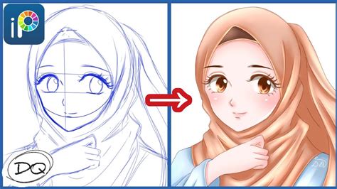 Cara Menggambar Anime Hijab Free Image Download Riset
