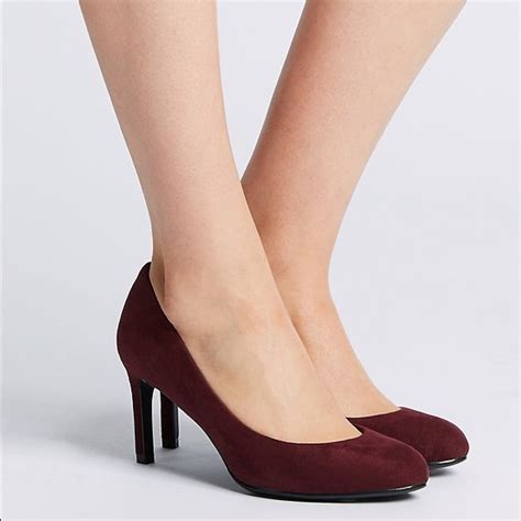 Marks Spencer Shoes Ms Collection Wide Fit Stiletto Heel Court